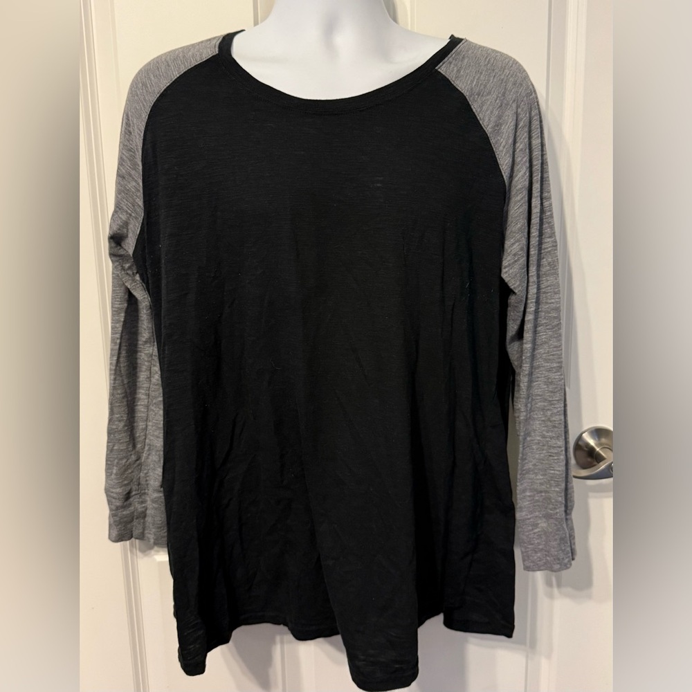 Boxercraft Black and Gray Women’s Preppy Patch  Raglan Shirt